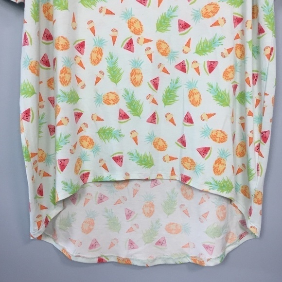 𝅺lularoe Summer Fruit Irma Oversized High Low Tunic - Picture 5 of 12